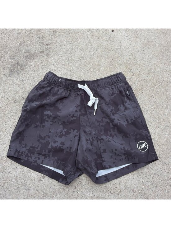 Cove Other - Cove Shorts Mens 36 Camo Gray Black Athletic Gym 5" Inseam Drawstring